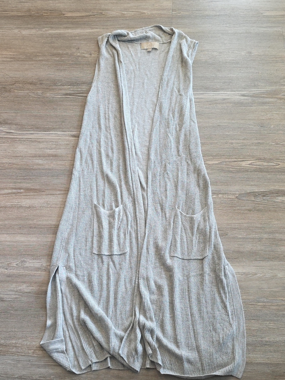 Long Knit Cardigan Vest